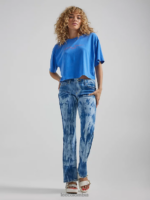 Lee mujer jeans con corte tipo bota y teñido anudado de talle bajo dura tormenta ropa Z6H6F118 - Image 4