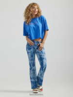 Lee mujer jeans con corte tipo bota y teñido anudado de talle bajo dura tormenta ropa Z6H6F118 - Image 5