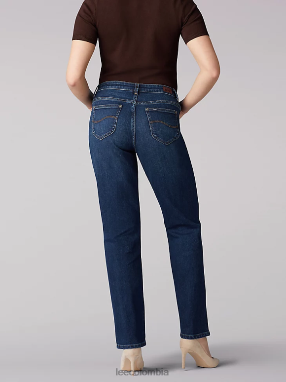 Lee mujer Jeans de pierna recta con ajuste relajado y adelgazamiento instantáneo, ajuste clásico (petite) elis ropa Z6H6F37 - Image 2