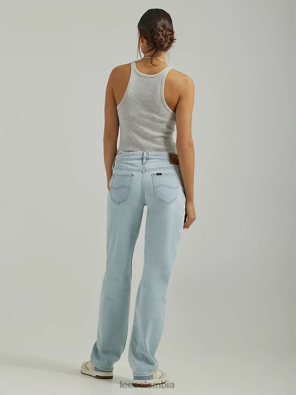 Lee mujer jeans rectos de talle bajo caminata matutina ropa Z6H6F12 - Image 2