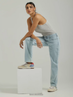 Lee mujer jeans rectos de talle bajo caminata matutina ropa Z6H6F12 - Image 5