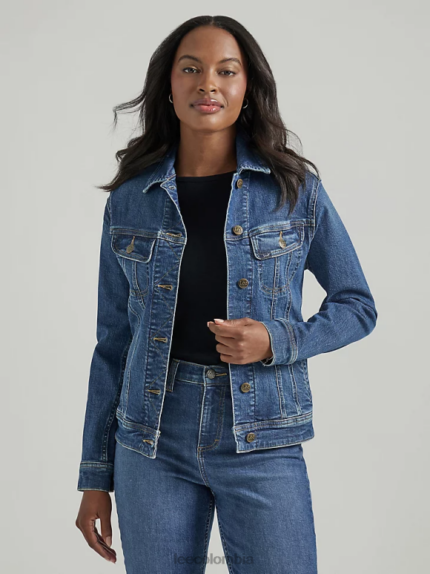 Lee mujer legendaria chaqueta vaquera de corte regular azul destacado ropa Z6H6F414
