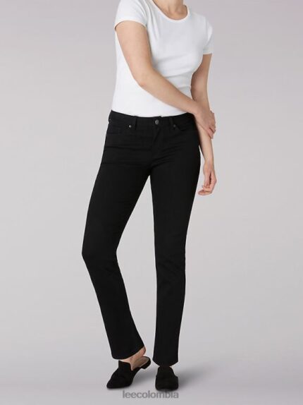 Lee mujer legendario jean recto regular (petite) negro ropa Z6H6F87