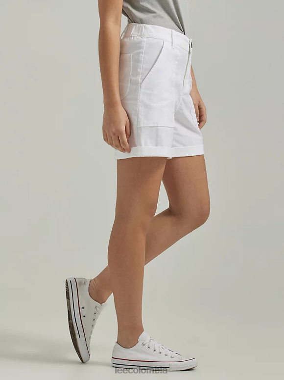 Lee mujer legendario rodado corto blanco ropa Z6H6F271 - Image 3