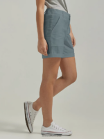 Lee mujer legendario rodado corto gris tecnología ropa Z6H6F278 - Image 3