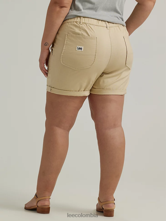 Lee mujer legendario rodado corto (más) beige pionero ropa Z6H6F285 - Image 2
