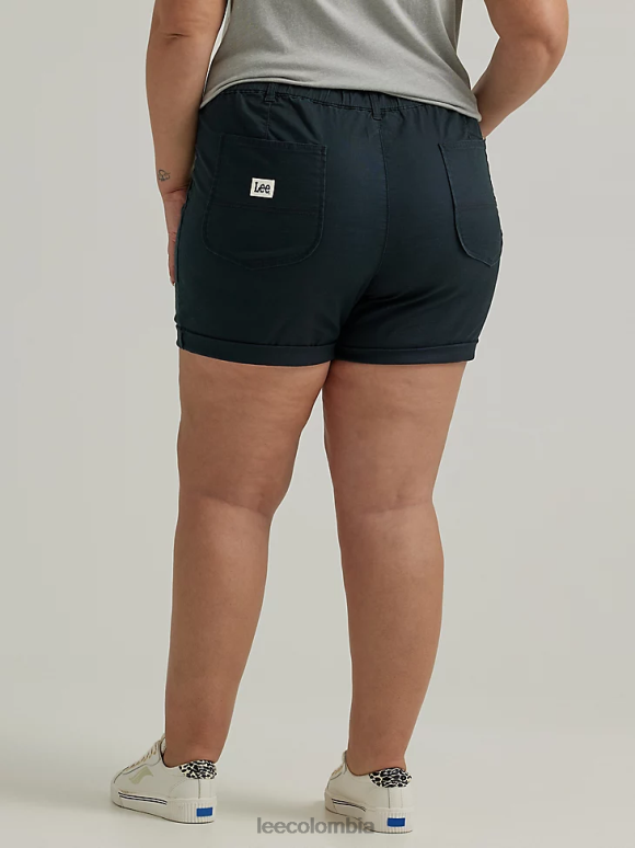 Lee mujer legendario rodado corto (más) negro ropa Z6H6F287 - Image 2