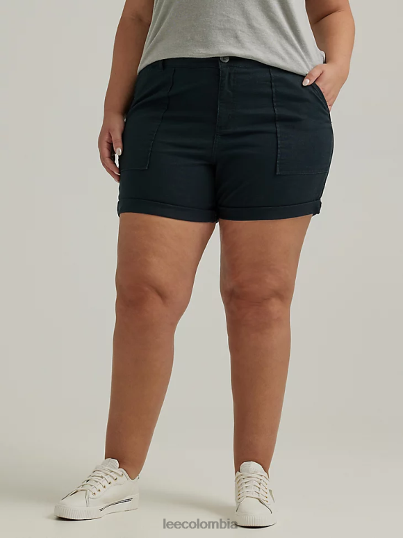 lee_mujer_legendario_rodado_corto_mas_negro_ropa_z6h6f287.png Lee mujer legendario rodado corto (más) negro ropa Z6H6F287 - Image 1
