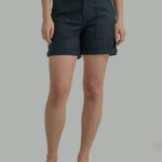 Lee mujer legendario rodado corto negro ropa Z6H6F279