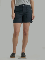 Lee mujer legendario rodado corto negro ropa Z6H6F279