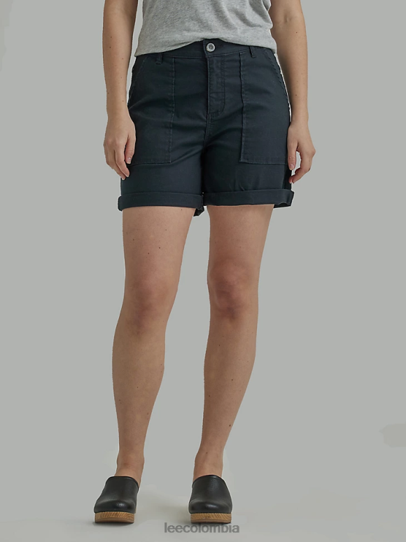 lee_mujer_legendario_rodado_corto_negro_ropa_z6h6f279.png Lee mujer legendario rodado corto negro ropa Z6H6F279 - Image 1