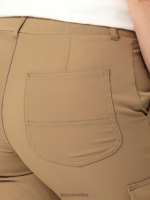 Lee mujer Pantalón cargo de pierna recta ultra lujoso con costuras flexibles para llevar caqui oscuro ropa Z6H6F232 - Image 5