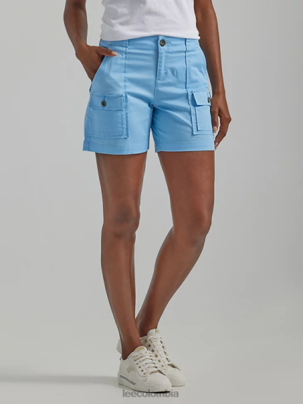 Lee mujer pantalón corto cargo ultra lujoso y relajado y flexible azul ropa Z6H6F246