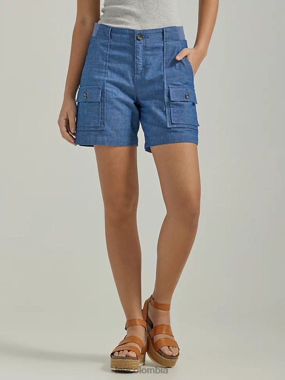 Lee mujer pantalón corto cargo ultra lujoso y relajado y flexible cambray ropa Z6H6F249 - Image 1
