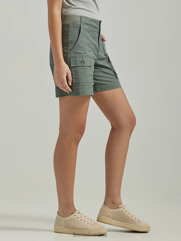 Lee mujer pantalón corto cargo ultra lujoso y relajado y flexible fuerte verde ropa Z6H6F250 - Image 3