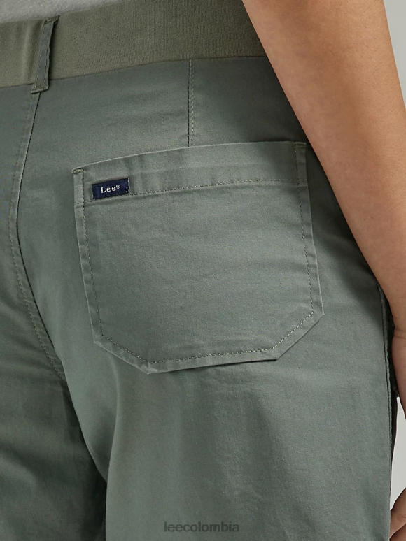 Lee mujer pantalón corto cargo ultra lujoso y relajado y flexible fuerte verde ropa Z6H6F250 - Image 4