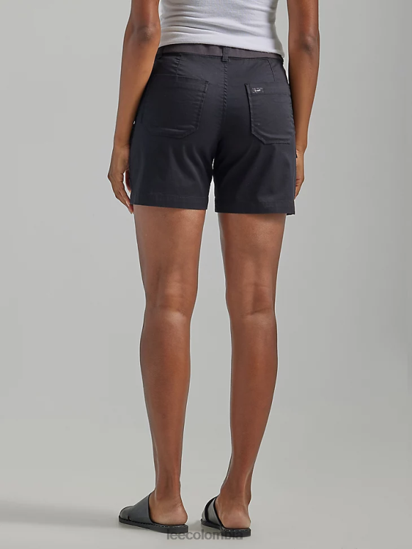Lee mujer pantalón corto cargo ultra lujoso y relajado y flexible negro ropa Z6H6F251 - Image 2