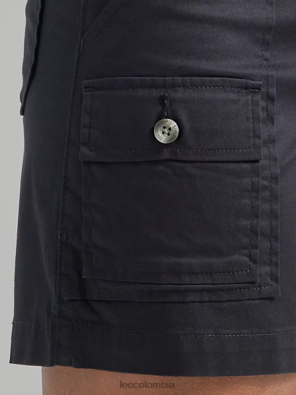 Lee mujer pantalón corto cargo ultra lujoso y relajado y flexible negro ropa Z6H6F251 - Image 4