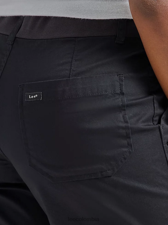 Lee mujer pantalón corto cargo ultra lujoso y relajado y flexible negro ropa Z6H6F251 - Image 5