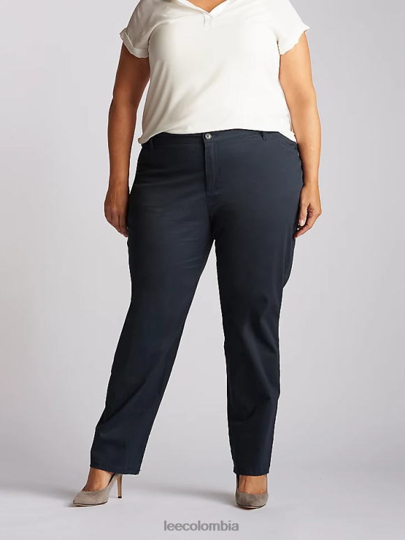 Lee mujer pantalón de pierna recta y ajuste relajado (pantalón para todo el día) (más) azul imperial ropa Z6H6F219 - Image 5