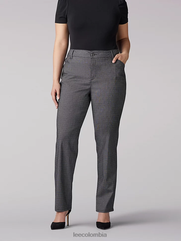 lee_mujer_pantalon_de_pierna_recta_y_ajuste_relajado_pantalon_para_todo_el_dia_mas_cuadros_blancos_y_negros_ropa_z6h6f224.png Lee mujer pantalón de pierna recta y ajuste relajado (pantalón para todo el día) (más) cuadros blancos y negros ropa Z6H6F224 - Image 1
