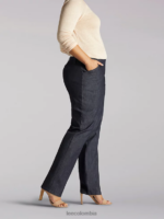 Lee mujer pantalón de pierna recta y ajuste relajado (pantalón para todo el día) (más) enjuague índigo ropa Z6H6F220 - Image 3