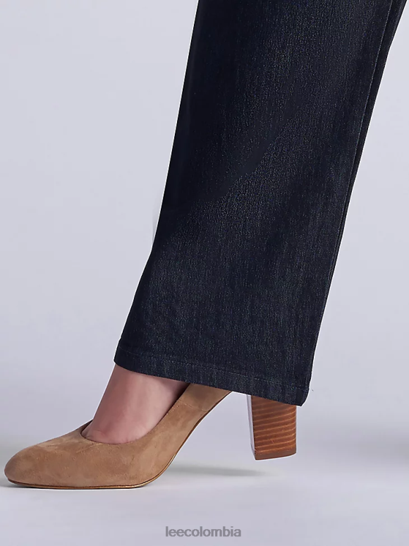 Lee mujer pantalón de pierna recta y ajuste relajado (pantalón para todo el día) (más) enjuague índigo ropa Z6H6F220 - Image 4