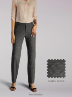 Lee mujer pantalón de pierna recta y ajuste relajado (pantalones para todo el día) (pequeño) cuadros negros/blancos ropa Z6H6F229