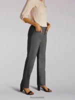 Lee mujer pantalón de pierna recta y ajuste relajado (pantalones para todo el día) (pequeño) cuadros negros/blancos ropa Z6H6F229 - Image 3