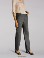 Lee mujer pantalón de pierna recta y ajuste relajado (pantalones para todo el día) (pequeño) cuadros negros/blancos ropa Z6H6F229 - Image 4