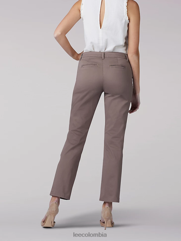 Lee mujer pantalón de pierna recta y ajuste relajado (pantalones para todo el día) (pequeño) halcón ropa Z6H6F228 - Image 2