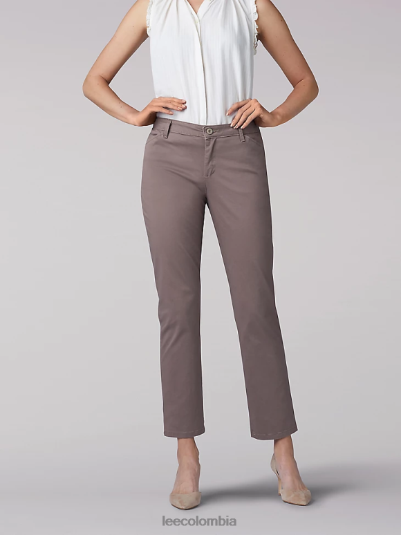 Lee mujer pantalón de pierna recta y ajuste relajado (pantalones para todo el día) (pequeño) halcón ropa Z6H6F228 - Image 1