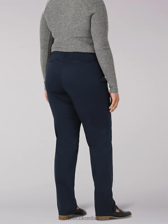 Lee mujer Pantalón de pierna recta y corte relajado sin arrugas (más) azul imperial ropa Z6H6F202 - Image 2