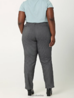 Lee mujer Pantalón de pierna recta y corte relajado sin arrugas (más) cuadros rockhill en blanco y negro ropa Z6H6F203 - Image 2