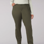 Lee mujer Pantalón de pierna recta y corte relajado sin arrugas (más) oliva frontera ropa Z6H6F200