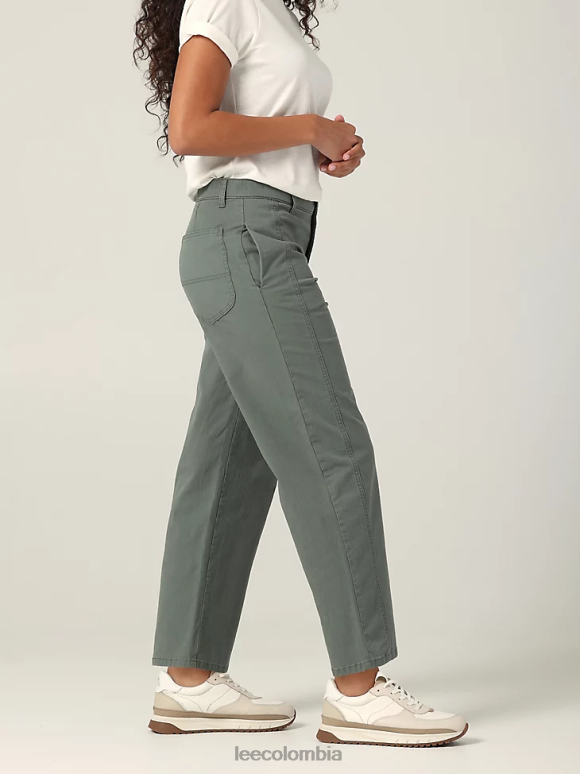 Lee mujer pantalón recto relajado ultra lux fuerte verde ropa Z6H6F193 - Image 3