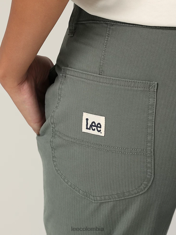 Lee mujer pantalón recto relajado ultra lux fuerte verde ropa Z6H6F193 - Image 4