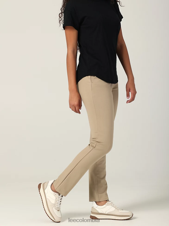 Lee mujer Pantalón tobillero ultra lux de corte ajustado (pequeño) ciudad de kansas caqui ropa Z6H6F206 - Image 3