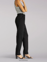 Lee mujer pantalones elásticos laterales negro ropa Z6H6F187 - Image 3