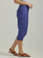 Lee mujer ultra lux con capri cargo relajado y flexible azul medieval ropa Z6H6F433 - Image 3