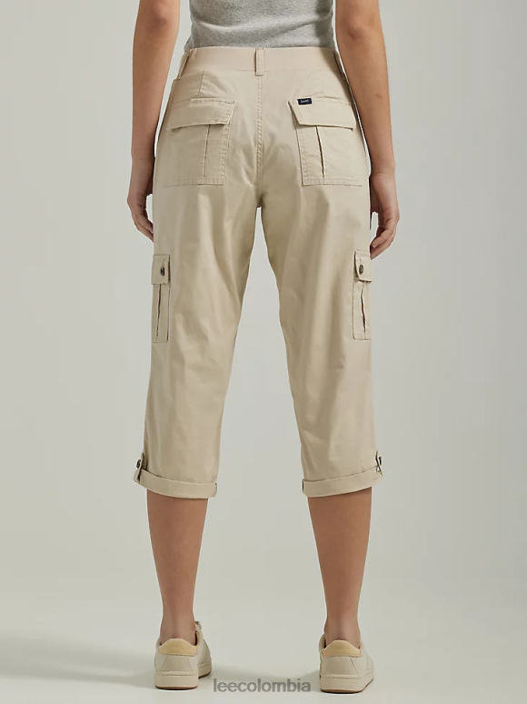 Lee mujer ultra lux con capri cargo relajado y flexible beige pionero ropa Z6H6F436 - Image 2