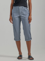 Lee mujer ultra lux con capri cargo relajado y flexible gris tecnología ropa Z6H6F434