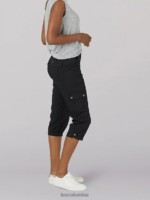 Lee mujer ultra lux con capri cargo relajado y flexible negro ropa Z6H6F435 - Image 3