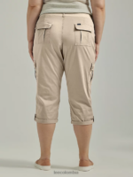 Lee mujer ultra lux con capri cargo relajado y flexible (plus) beige pionero ropa Z6H6F447 - Image 2