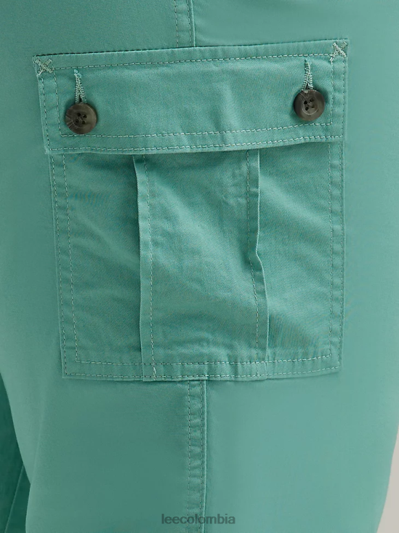 Lee mujer ultra lux con capri cargo relajado y flexible (plus) jade polvoriento ropa Z6H6F448 - Image 4