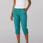 Lee mujer ultra lux con capri cargo relajado y flexible verde azulado a mitad de camino ropa Z6H6F437