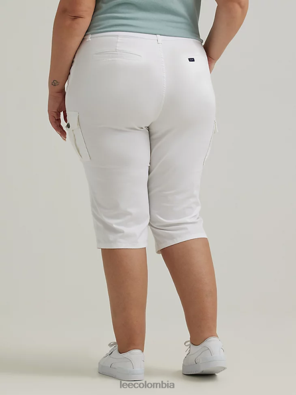 Lee mujer ultra lux con skimmer de carga relajado y flexible (más) blanco ropa Z6H6F443 - Image 2