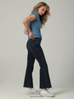 Lee mujer Vaqueros acampanados de talle alto y abertura de colección europea índigo ahumado ropa Z6H6F172 - Image 3
