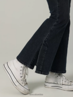 Lee mujer Vaqueros acampanados de talle alto y abertura de colección europea índigo ahumado ropa Z6H6F172 - Image 5