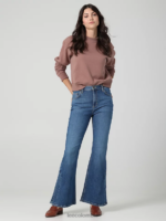 Lee mujer Vaqueros acampanados de talle alto y abertura de colección europea janet ropa Z6H6F171